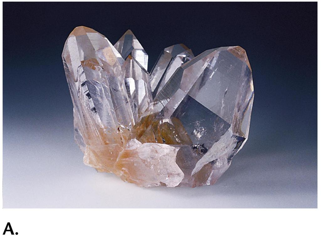 The mineral quartz often