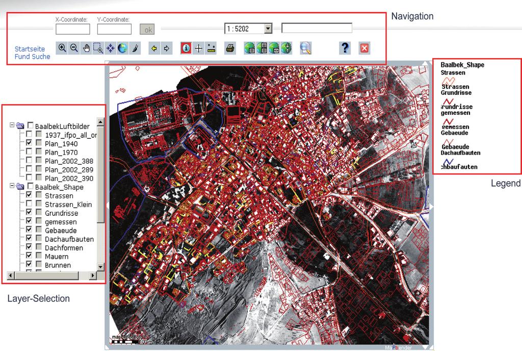 Web-based Spatial Data Management a MapServer-based GIS application is defined within an ASCII control file, the so-called map file, which contains information about the integrated vector and raster