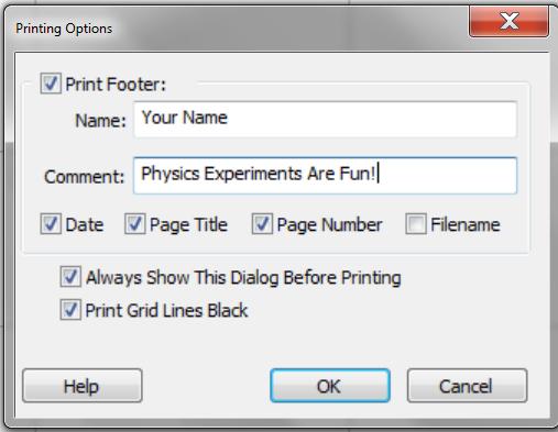 This is done by using Page Setup under the File menu. 12. To print the entire screen select Print from the File menu or click the icon on the toolbar.