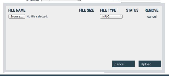 UPLOAD AN ANALYTICAL FILE Click VIEW/EDIT FILES to