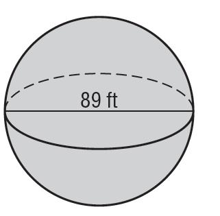 Spheres Find the surface area of each sphere.