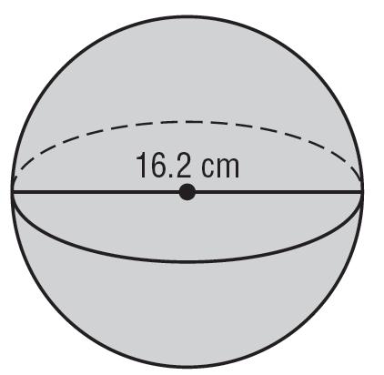 Find the volume of each sphere or hemisphere. Round to the 4. 5.