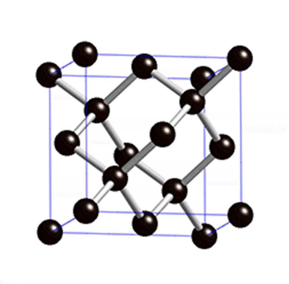 Silicon is Diamond Cubic Unit cell emphasizes the tetrahedral bonding arrangement of every