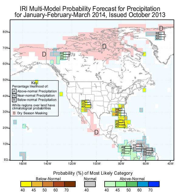 The International Research Institute (IRI) is one of many seasonal models and one widely used in winter predictions.
