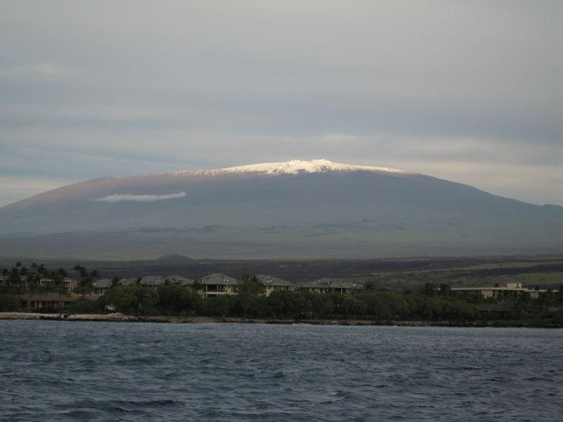 ash cloud. Frequently there is a large crater at the top from the last eruption. 4 Mauna Kea on the Big Island of Hawaii is a classic shield volcano.