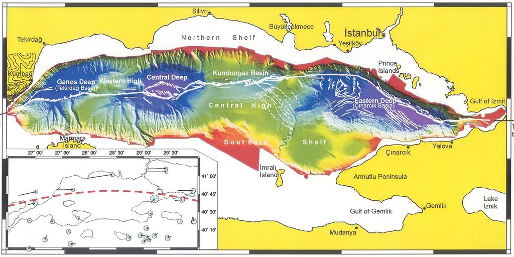 , 2000) The recent high-resolution bathymetric map obtained from the