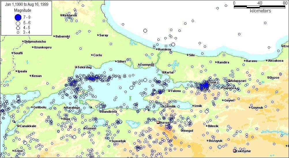 The seismic activity of the Marmara region