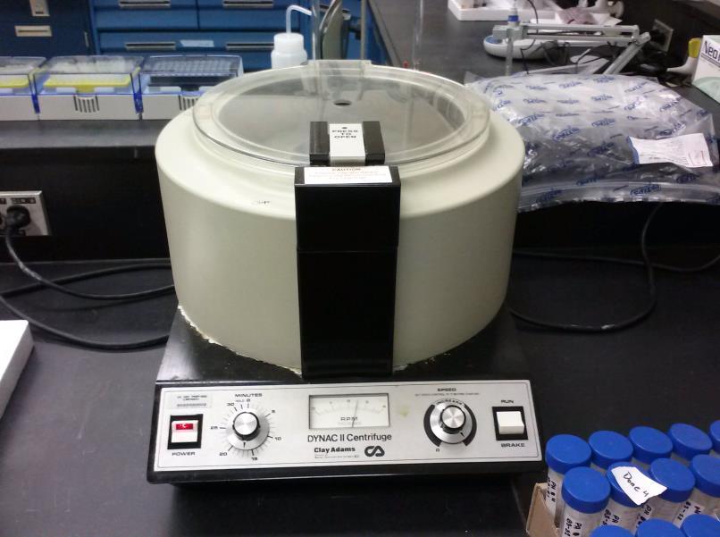 Figure 6. Centrifuge. The liquid was analyzed using a Thermo Scientific Genesys 10S UV-Vis spectrophotometer (Figure 7).