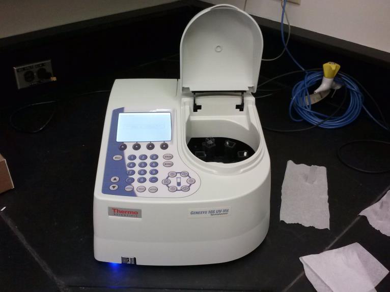 spectrophotometer to measure the concentration of humate solution that was not sorbed by the sediment after equilibrium.