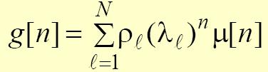 Inverse z-transform by Partial- Fraction Expansion Therefore, eeoe,the inverse eseta transform so g[n] ] of G(z) )sg is given by Note: The above approach with a slight modification can also be used