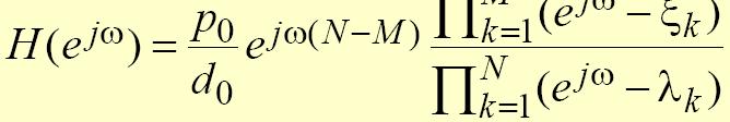For a real coefficient transfer function H(z) it can be shown thatt For a stable rational transfer function in