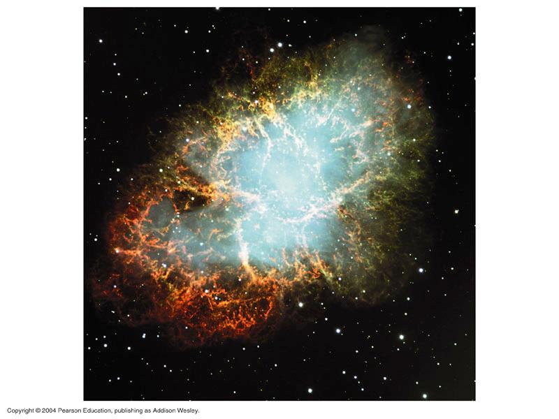 Crab Nebula: Remnant of supernova observed in