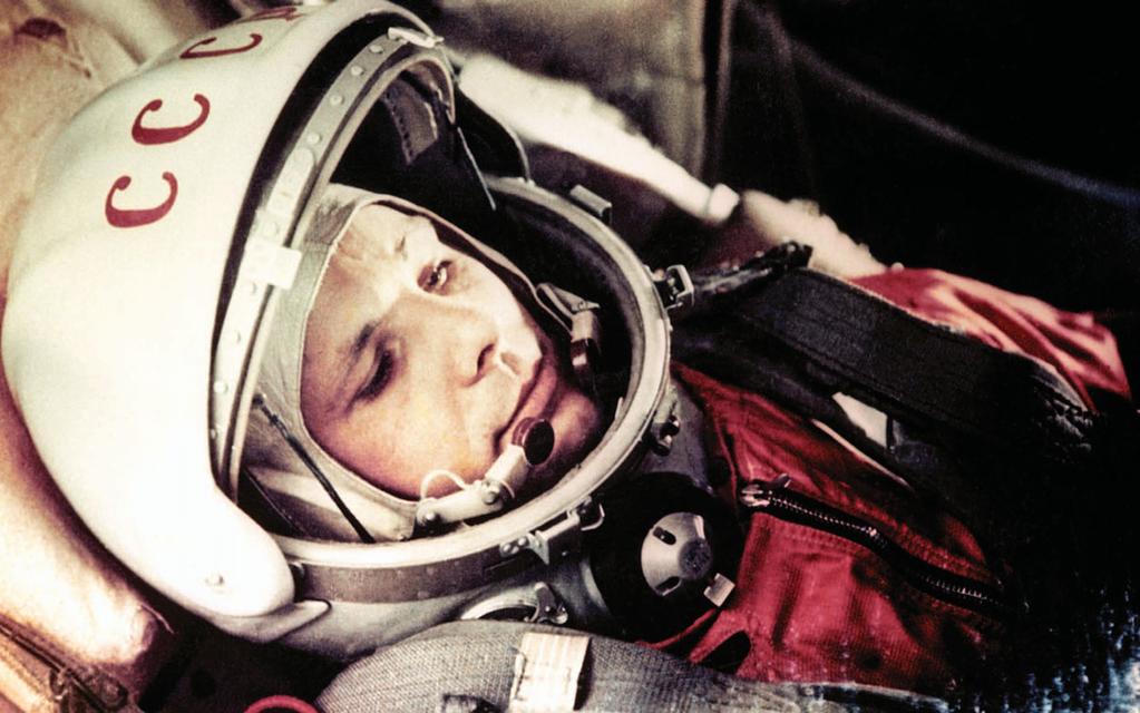 The Conquest of Space YURY GAGARIN The Russian cosmonaut in the cabin of the spacecraft Vostok 1.