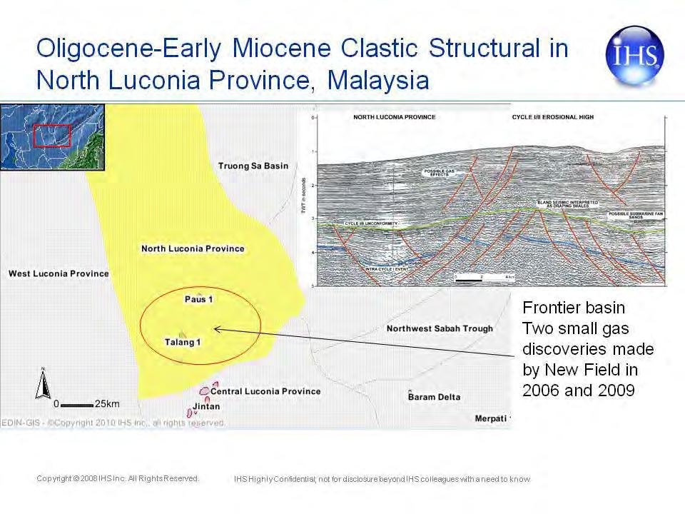 Notes by Presenter: The North Luconia Province is a frontier province located in northernmost Sarawak, Malasia.