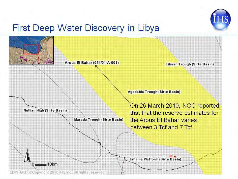 Notes by Presenter: This is the very first discovery in deepwater in Libya.