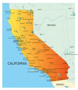 Look at the picture provided, which shows California.