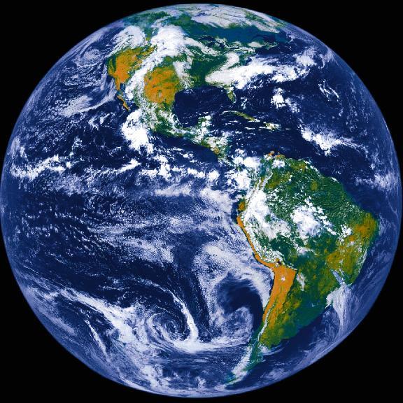The Earth [as viewed from space].