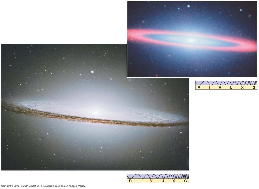 24.1 Hubble s Galaxy Classification The Sombrero galaxy, with its large central bulge, is a type Sa.
