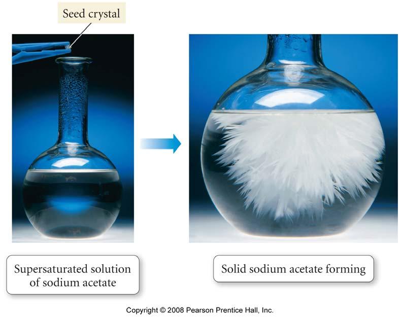 precipitate if a seed crystal is