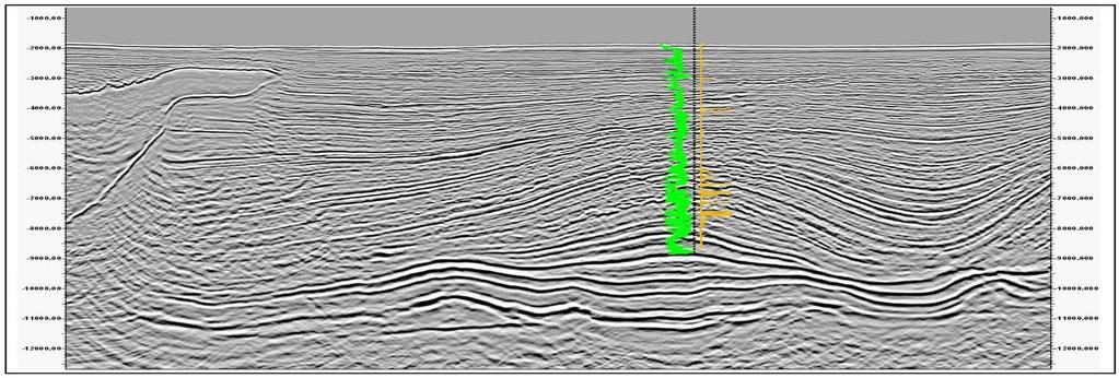 Figure 5. Well drilled in Thunder Horse area of Mississippi Canyon. Conclusion The pre-stack seismic data used in this study clearly images salt geology and the new deep-water plays tested by wells.