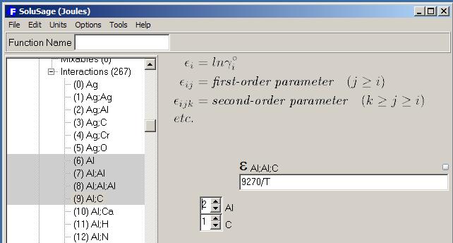 Entry of second-order parameter Al;Al;C - Entry indicates the second-order parameter Al;Al;C.