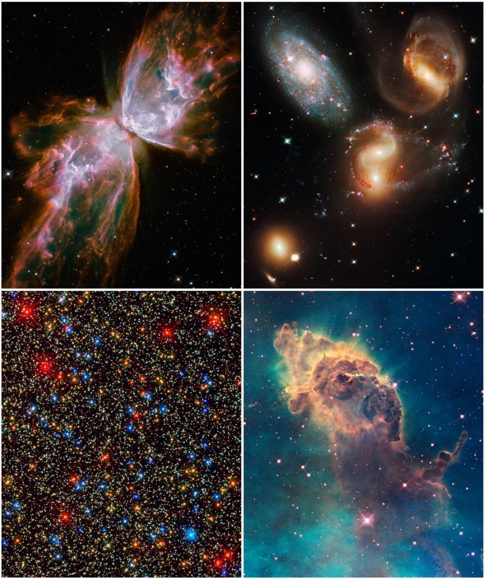 The New Hubble http://hubblesite.org/ These four images are among the first observations made by the new Wide Field Camera 3 aboard the upgraded NASA Hubble Space Telescope.