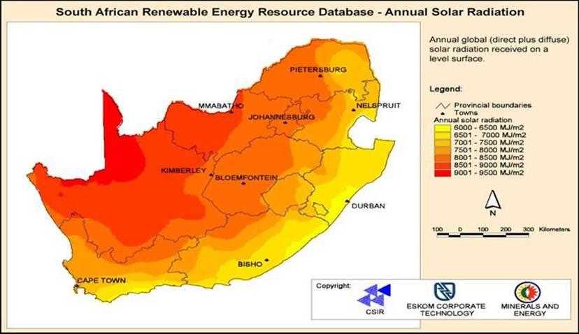 Solar Maps for SA Based on Ground Measurements A