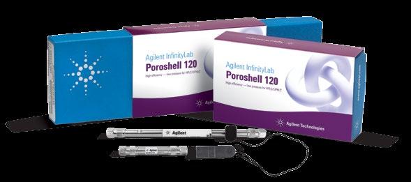 HPLC COLUMNSAgilent Small Molecule Columns Agilent InfinityLab Poroshell 0 HPLC Columns µm frit, for rugged performance with dirty samples High efficiency and high resolution Up to 50% less back