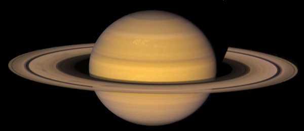 SATURN Gas giant. Strong surface winds (1500 mile/hour). Less dense than water.