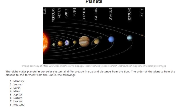 Key Concepts Solar System, Movements, Shadows 4-3.1 Recall that Earth is one of many planets in the solar system that orbit the Sun.