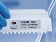 Supported Liquid Extraction ISOLUTE SLE+ Improve productivity and maximize analyte recovery ISOLUTE SLE+ Supported Liquid Extraction plates and columns offer an efficient alternative to traditional
