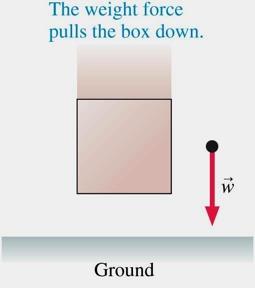 A Catalog of Forces: (2. Weight) Weight The falling box is pulled toward the Earth by the long-range force of gravity.