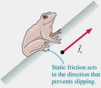A Catalog of Forces: (5. Friction) Friction At the molecular level, surfaces tend to stick together, impeding motion. This produces the force we call friction.