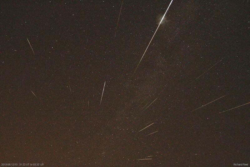 If the trail of any meteor that is seen can be tracked back and found to have originated from this radiant point it will be a Perseid.
