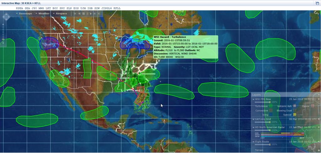Take The Guesswork Out Of Flight Planning The innovative WSI Pilotbrief Optima service combines high definition weather information, flight plan and airspace information in an actionable display,
