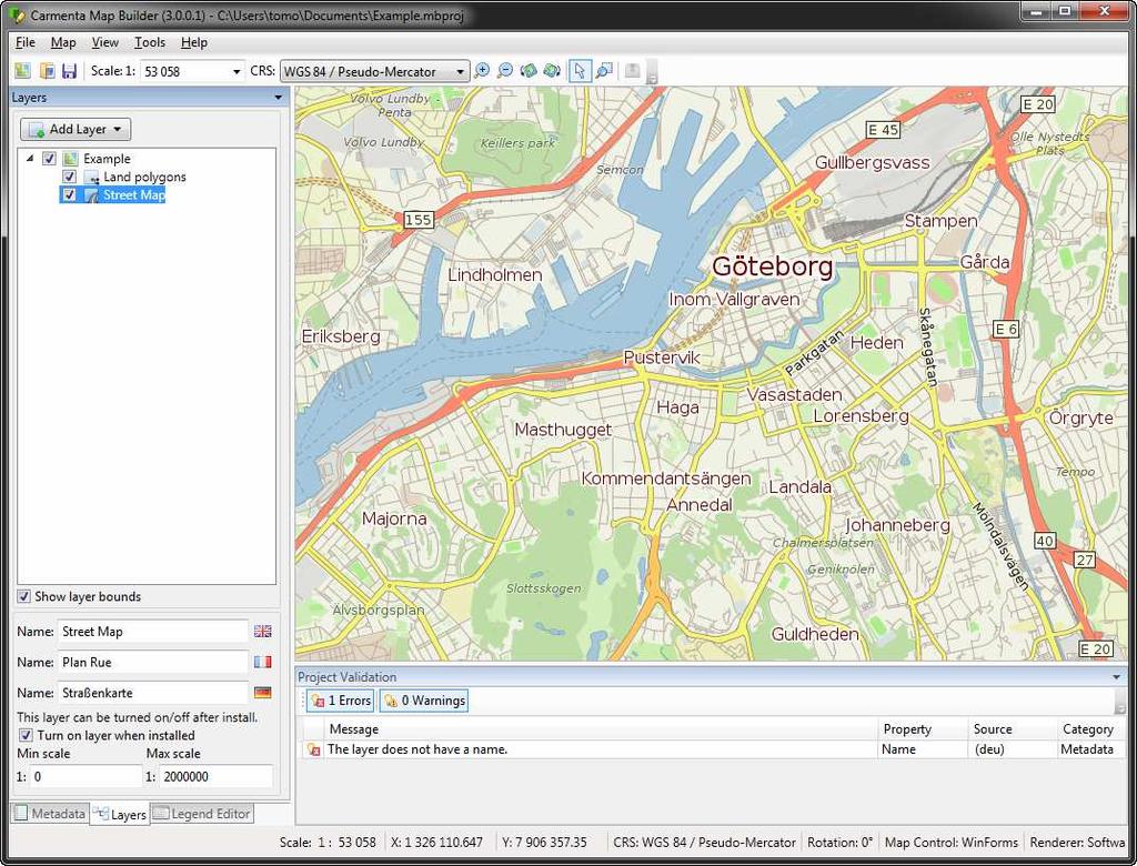 Overview Carmenta Map Builder is a modern desktop application, designed for Windows 7 or later.