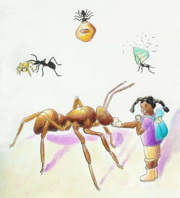 Mica: I will be sure to share some of my cake with ants outside my home. Amy Ant: Now that you know all about ants you are ready to go back to the museum. Mica: But I had so much fun here.