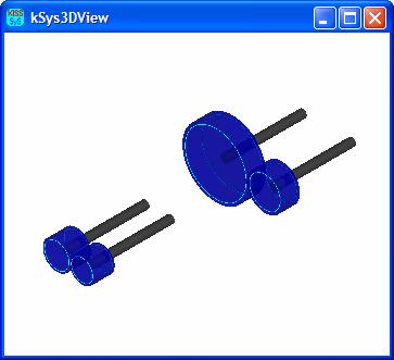 The number defined previously is now shown in KISSsoft: In order to get a 3D representation of the system modelled, the element ksys3dview has to be copied from the templates and pasted underneath