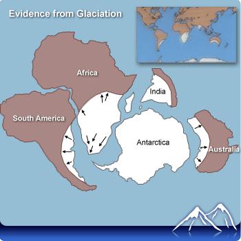 Glacial evidence showed up in places where