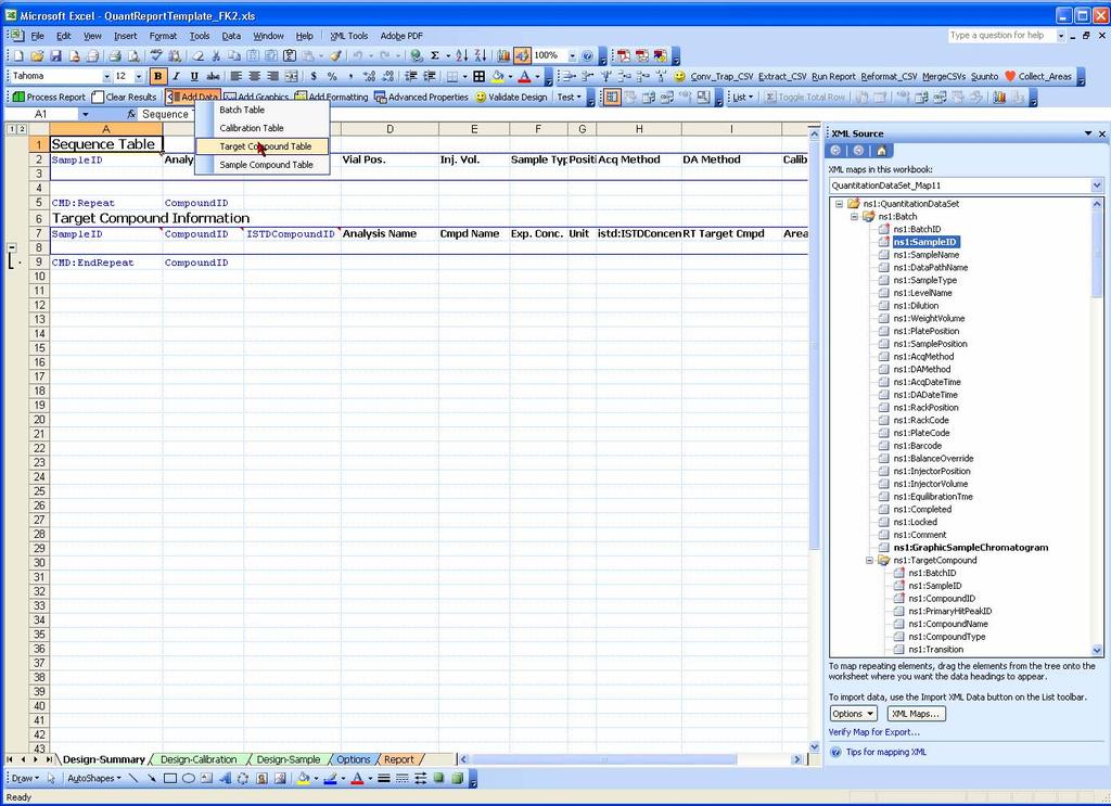 Reporting (Excel) Macros in Excel Adding Add tables and graphics via tool buttons Drag and drop