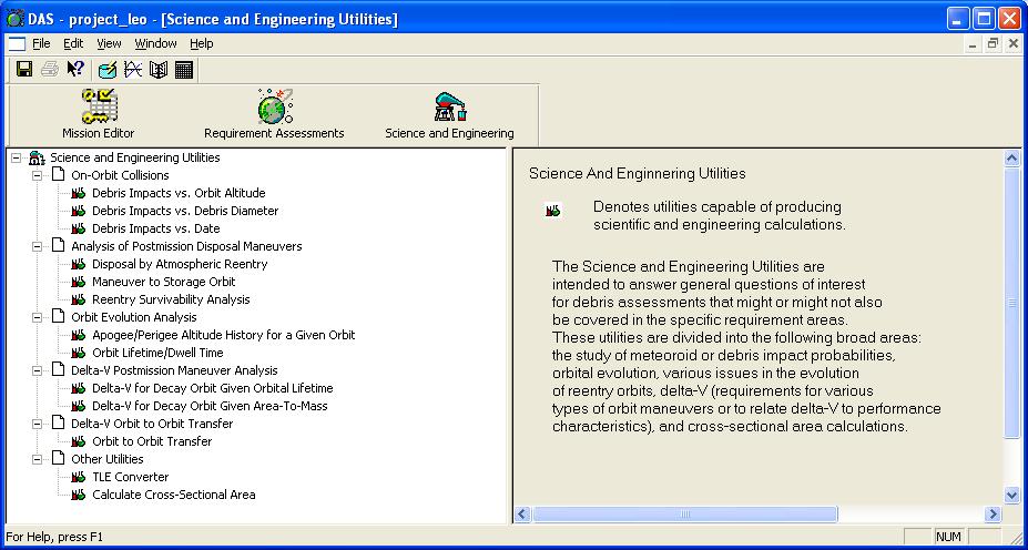 GUI: Science and Engineering Utilities These utilities allow the user to