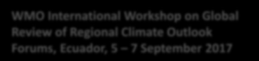 Service of Canada WMO International Workshop on Global