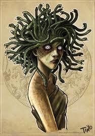 When Medusa saw the sculptures, she whispered that she would have made a much better subject than Athena had.