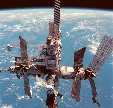 Russian Space Station Mir Begun 1976 on Earth first docking March 15, 1986 Under pressure to launch, Russia put the Mir in orbit
