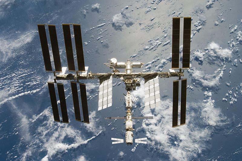 International Space Station In-orbit assembly began in 1998 The space station can be seen from Earth in a low Earth orbit.
