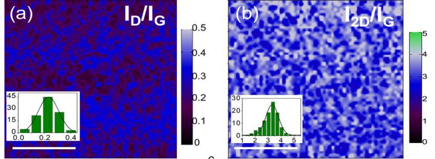 Raman mapping on 12 wafer High quality monolayer
