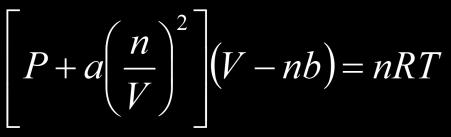 VI. van der Waals Equation Under extreme conditions,