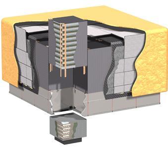 The Fermi Large Area Telescope (LAT): a pair-conversion telescope with ~1 m 2 effective area Anti-Coincidence Detector: charged particle veto surrounding Tracker, 89 plastic scintillator tiles + 8