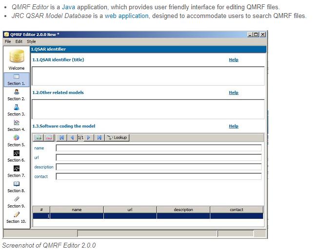 QSAR: Model Documentation QSAR Model Reporting Format (QMRF) The QSAR Model Reporting Format (QMRF) was developed by the JRC and EU Member State authorities as a harmonised template