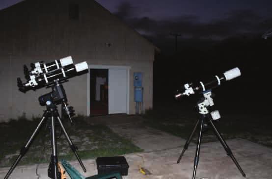 Image 3 - The complete ProED series of telescopes set up at the KEASA roll-off roof observatory (http://www.keasa.org/). Image 4 - A close up of the ProED 100 and ProEd 80 telescopes.